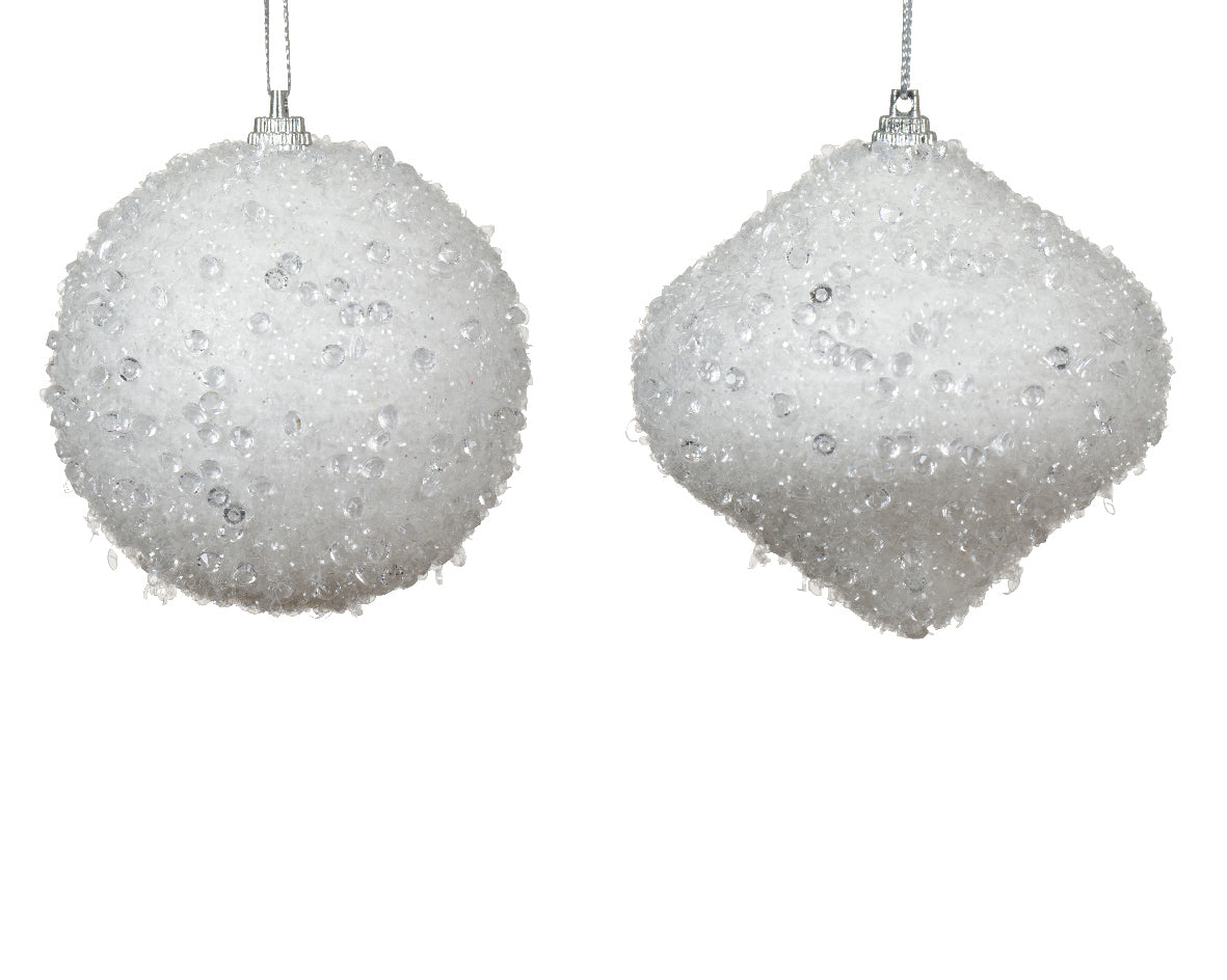 Bola de navidad en blanco de foam con decoración