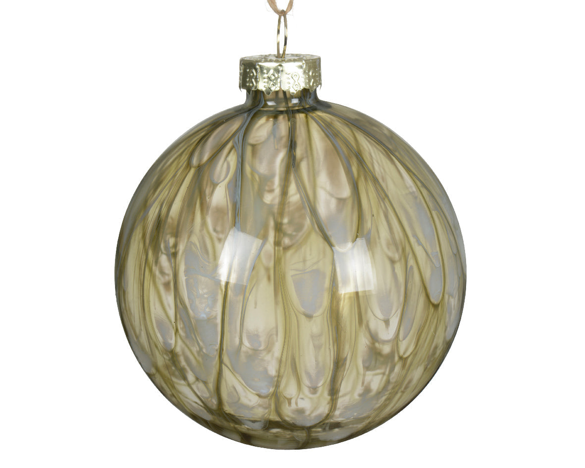 Bola de Navidad verde adornos de cristal 10 cm