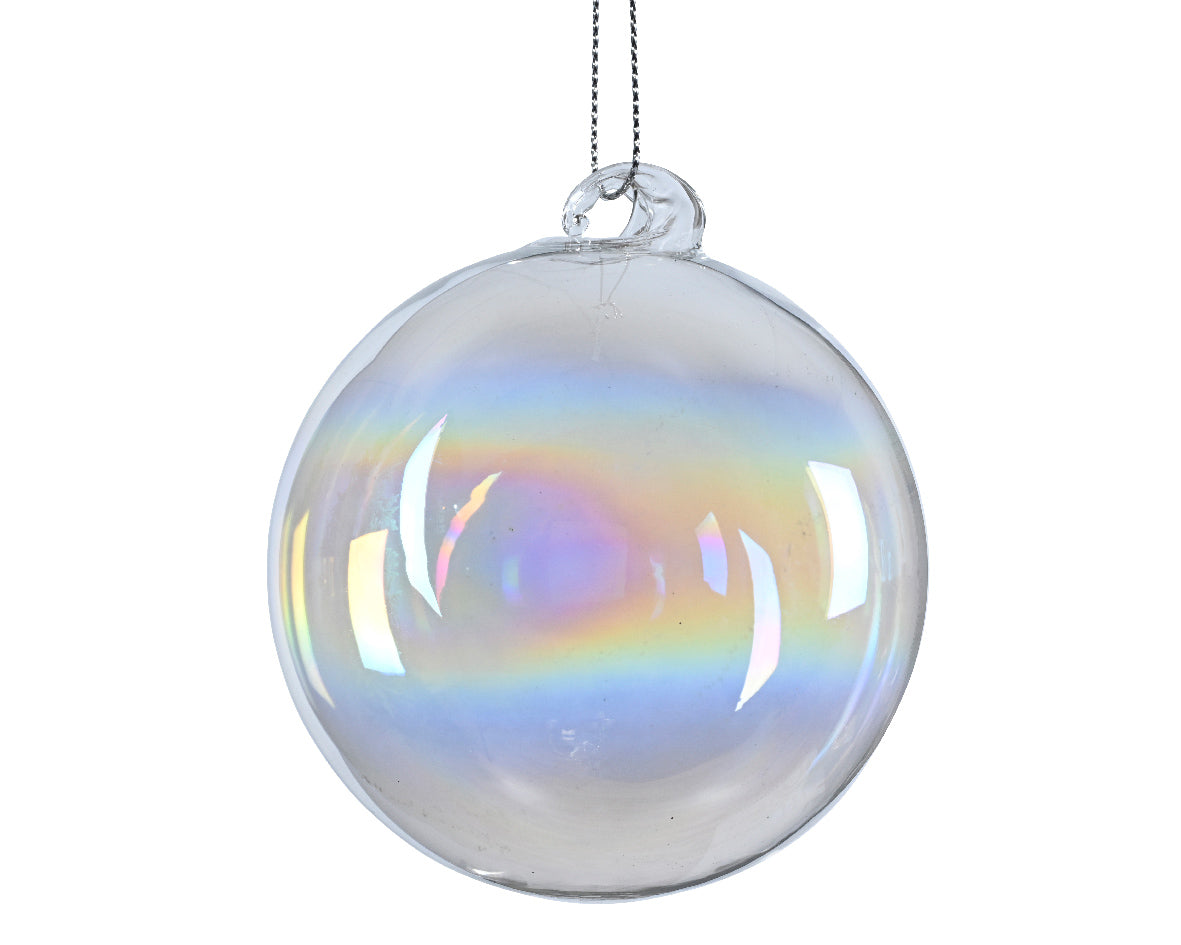 Bola de navidad transparente 10 cm adornos de cristal