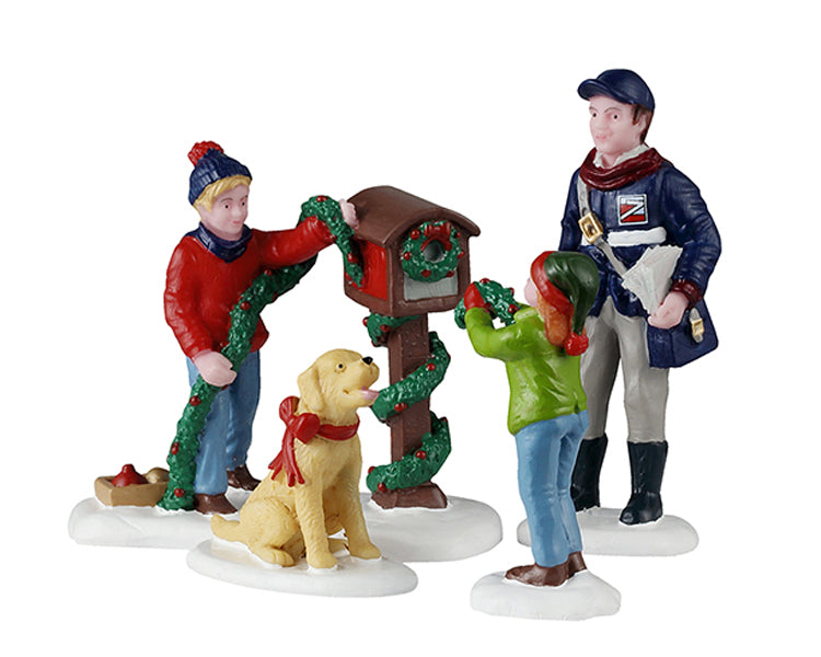 Mailbox Decorating, Set Of 4 Colección Caddington Village de LEMAX