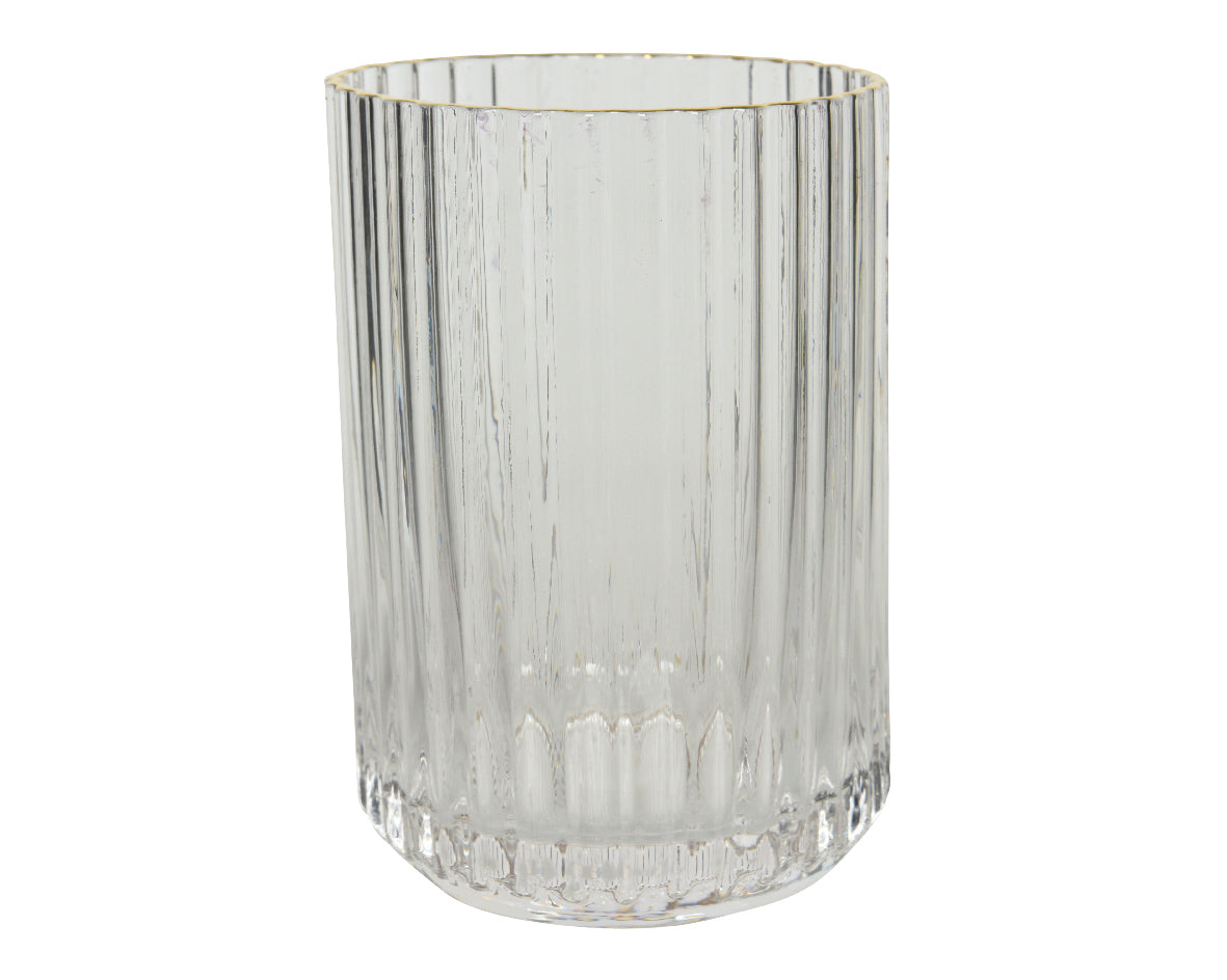 Vajilla vaso vintage color claro dorado