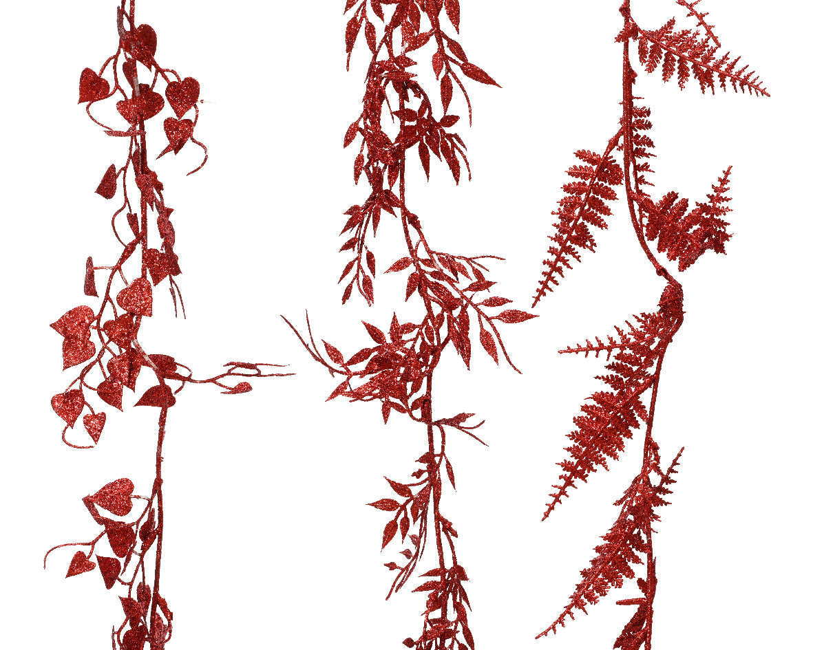 Guirnalda roja de plástico de 180cm