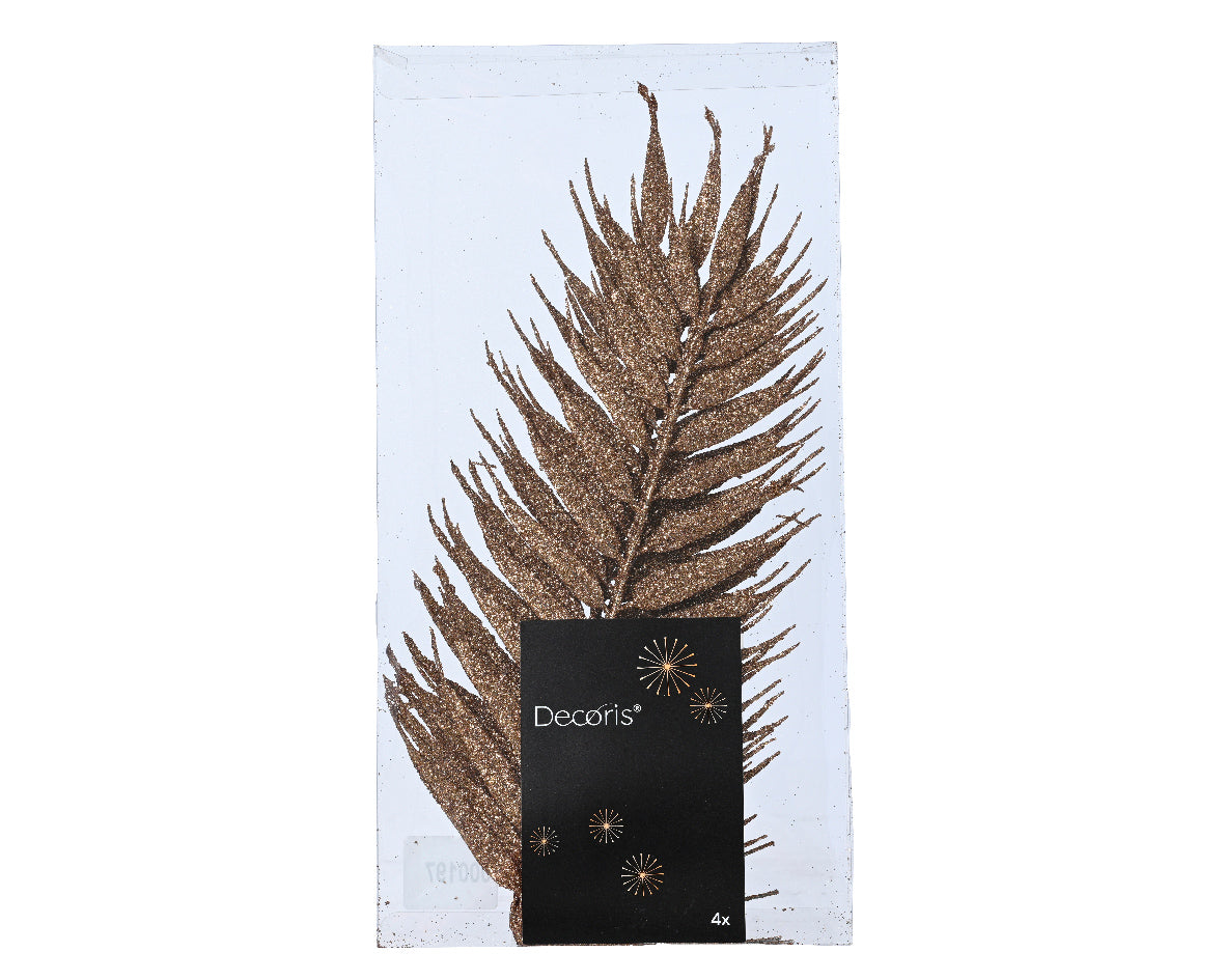 Hoja de árbol de plástico marrón en estilo candy de 42cm
