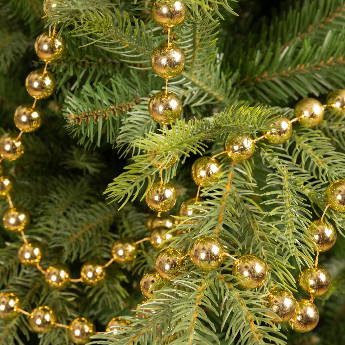 Guirnalda de navidad XXL de bolas doradas Plástico 270 cm