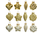Pack de Minibolas de adornos de navideños perla dorado de cristal 4 cm