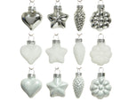Pack de Minibolas de adornos de cristal de color blanco de 4cm