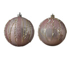 Bola navideña de plástico rosa dia8.00cm