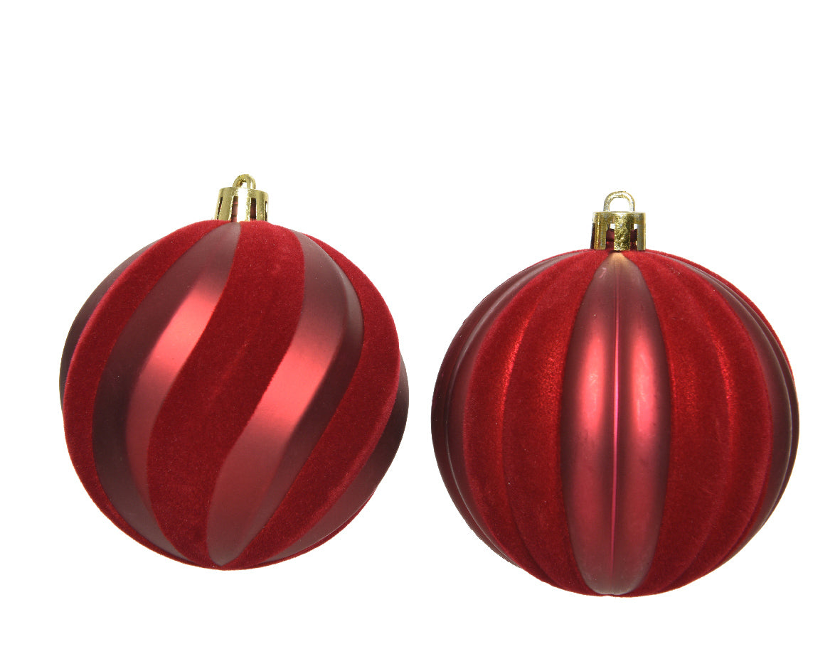 Bola de Navidad rojo oxblood de plástico de 8cm