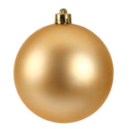 4x Bolas de Navidad lisas doradas de plástico de 10cm