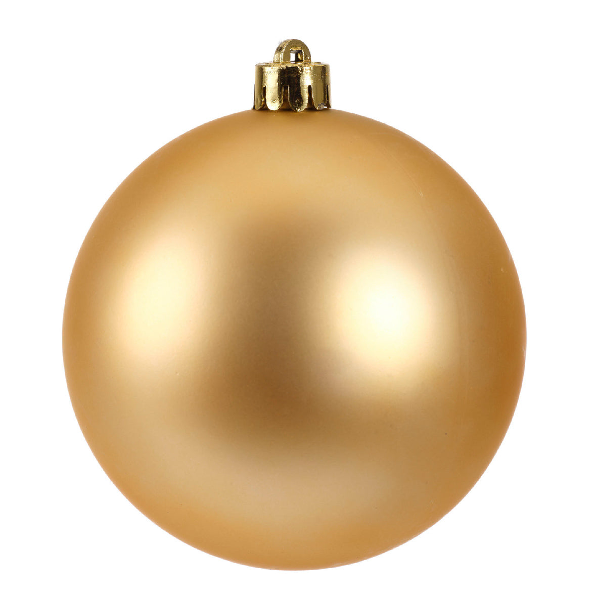 4x Bolas de Navidad lisas doradas de plástico de 10cm