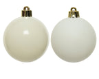 4x Bola de navidad de plástico blancas dia 10cm