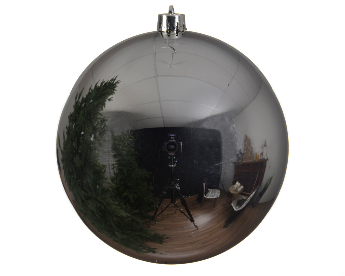 Bola de navidad plateado irrompible adornos navideños