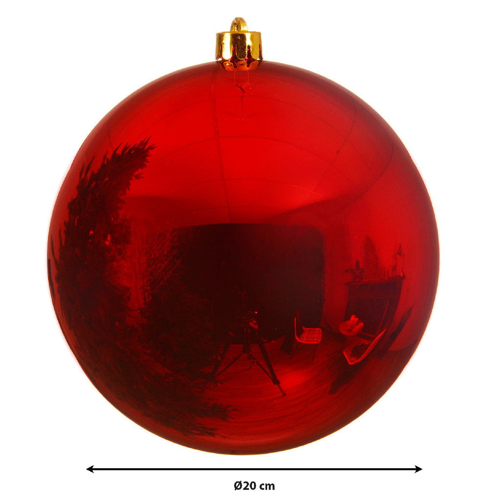 Bola de Navidad lisa grande rojo clásico dia20cm