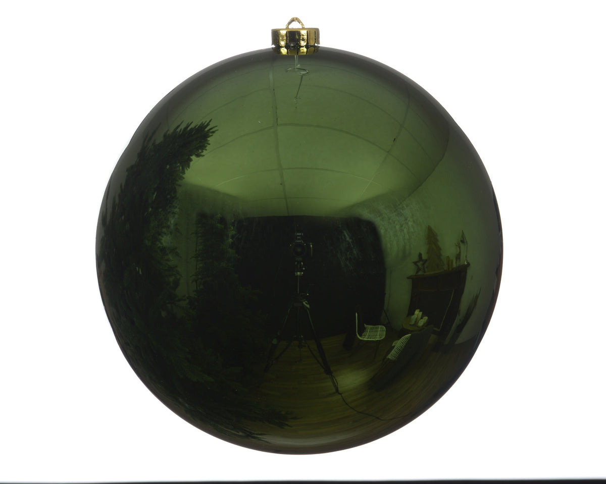 022525-Bola lisa de Navidad verde pino 20 cm-navidad-envio-canarias
