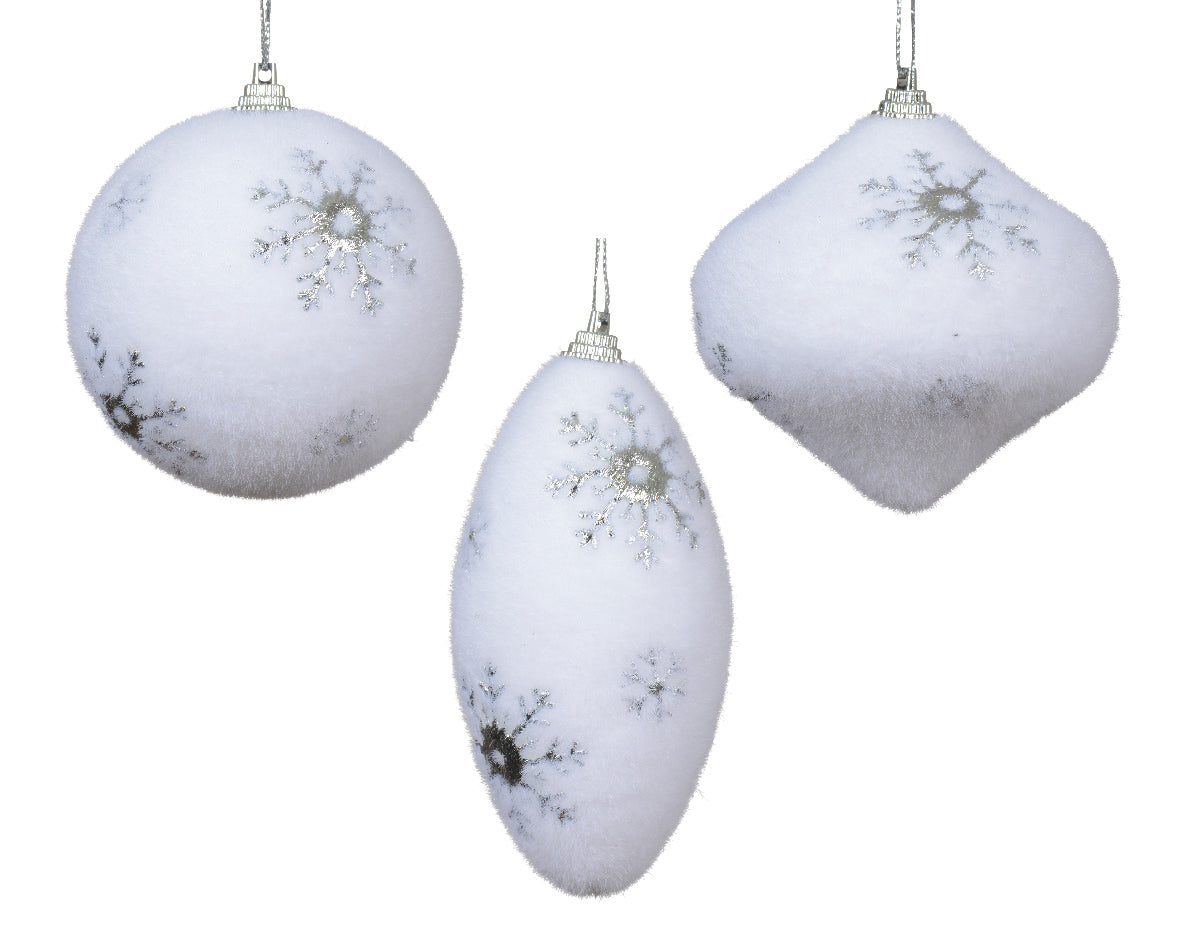 Bola de navidad pequeña blanca adornos navideños 8 cm