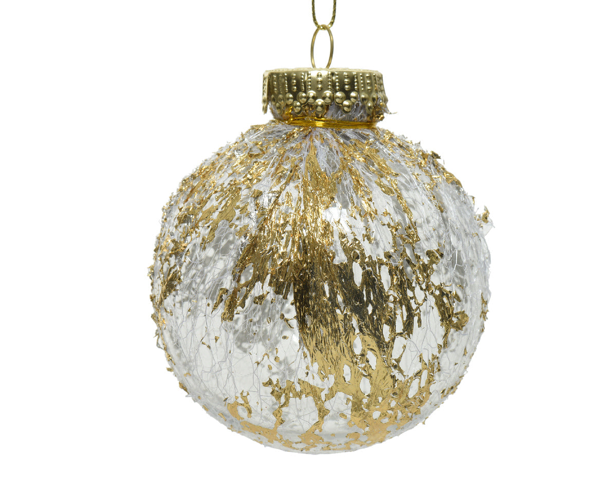 Bolas transparente dorado plástico Diámetro 8cm