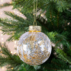 Bolas transparente dorado plástico Diámetro 8cm