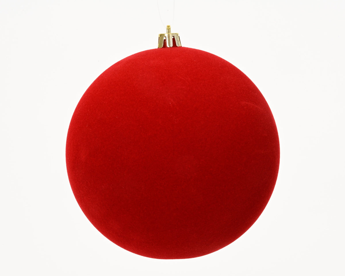 026416-Adorno navideño de plástico poliestireno  rojo 12 cm-navidad-envio-canarias