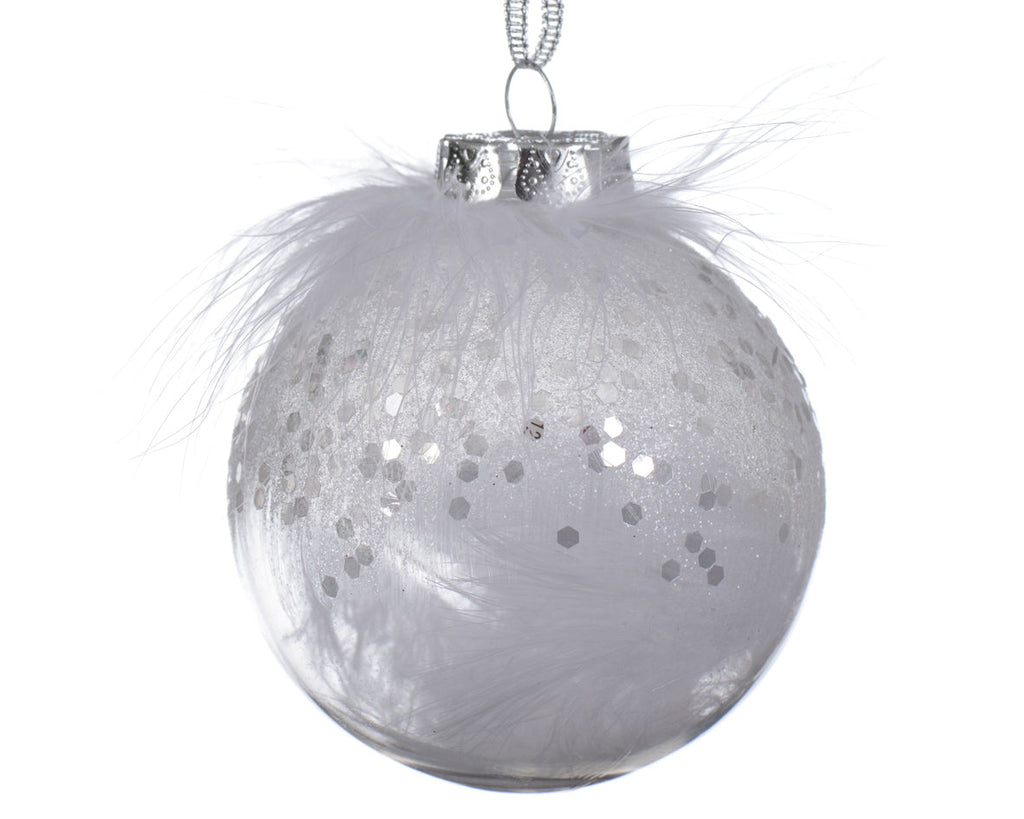 Bolas transparente blanco plástico Diámetro 8cm
