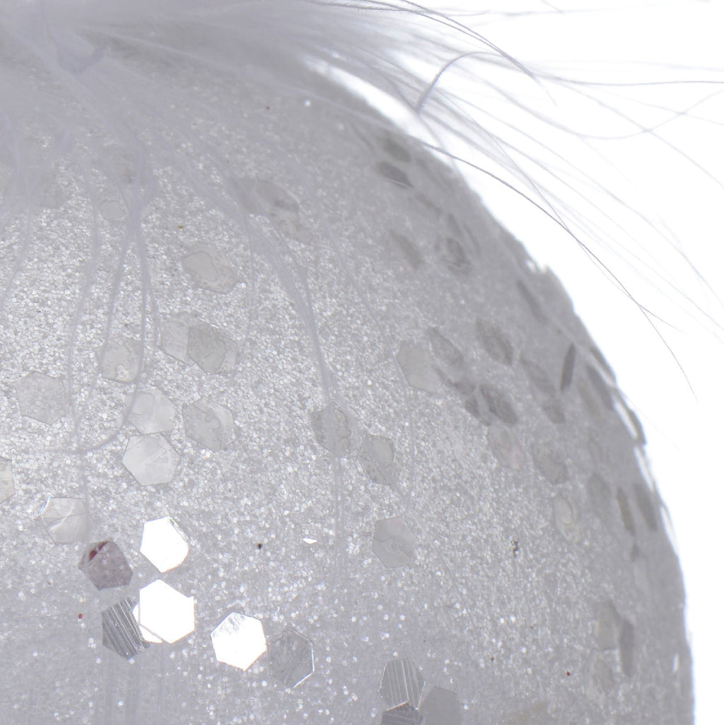 Bolas transparente blanco plástico Diámetro 8cm