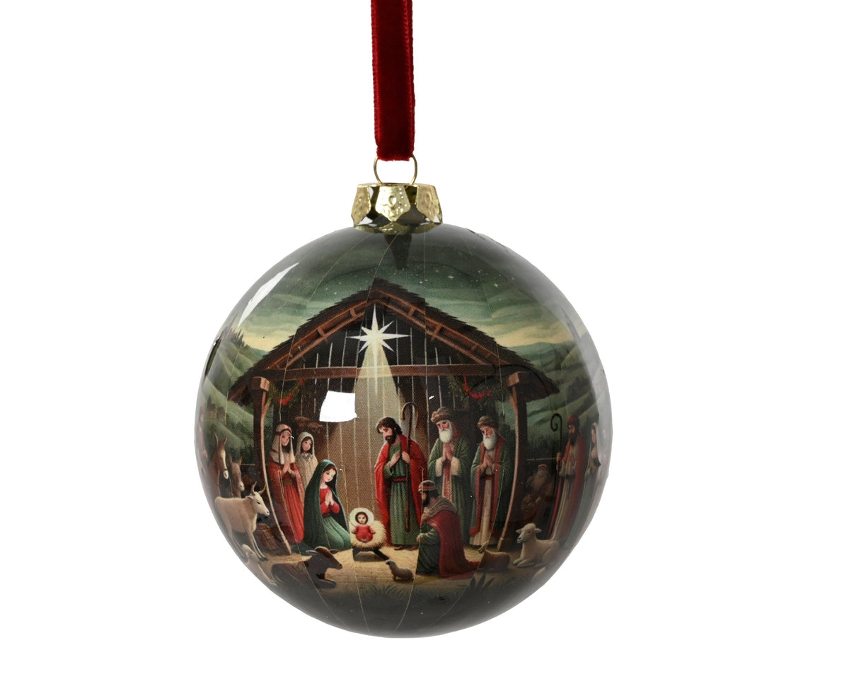 027188-Adorno navideño multicolor redondo de 8 cm-navidad-envio-canarias