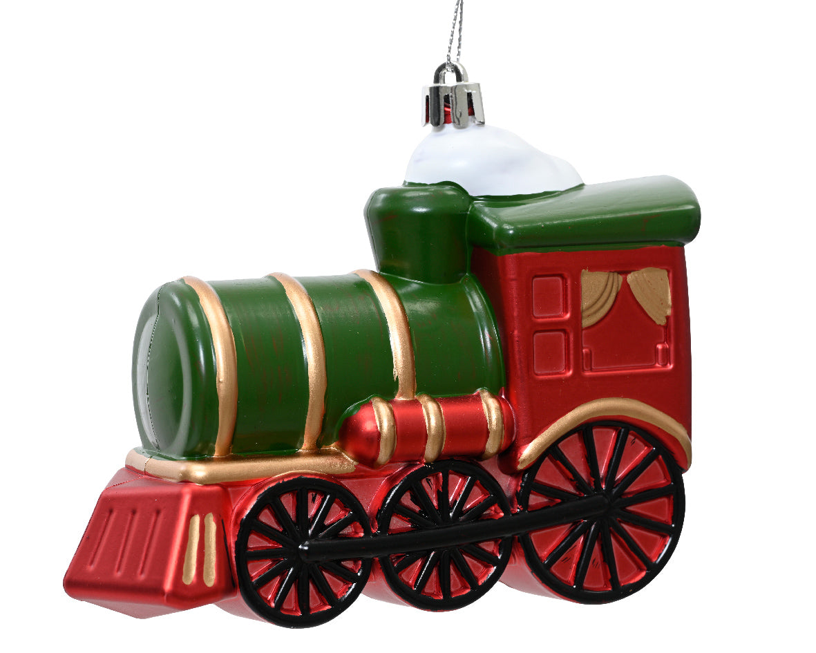 Tren rojo de plástico