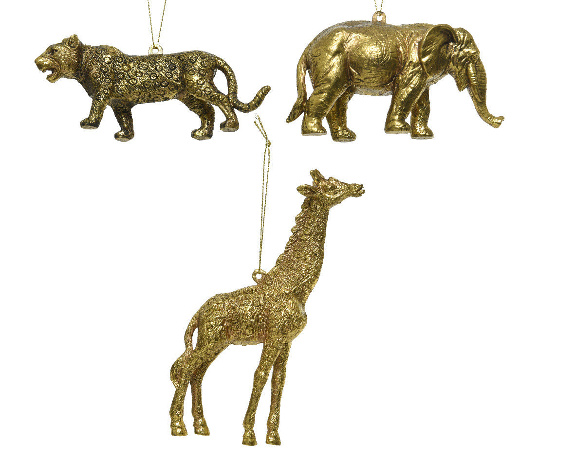 Animales dorados decorativos plástico