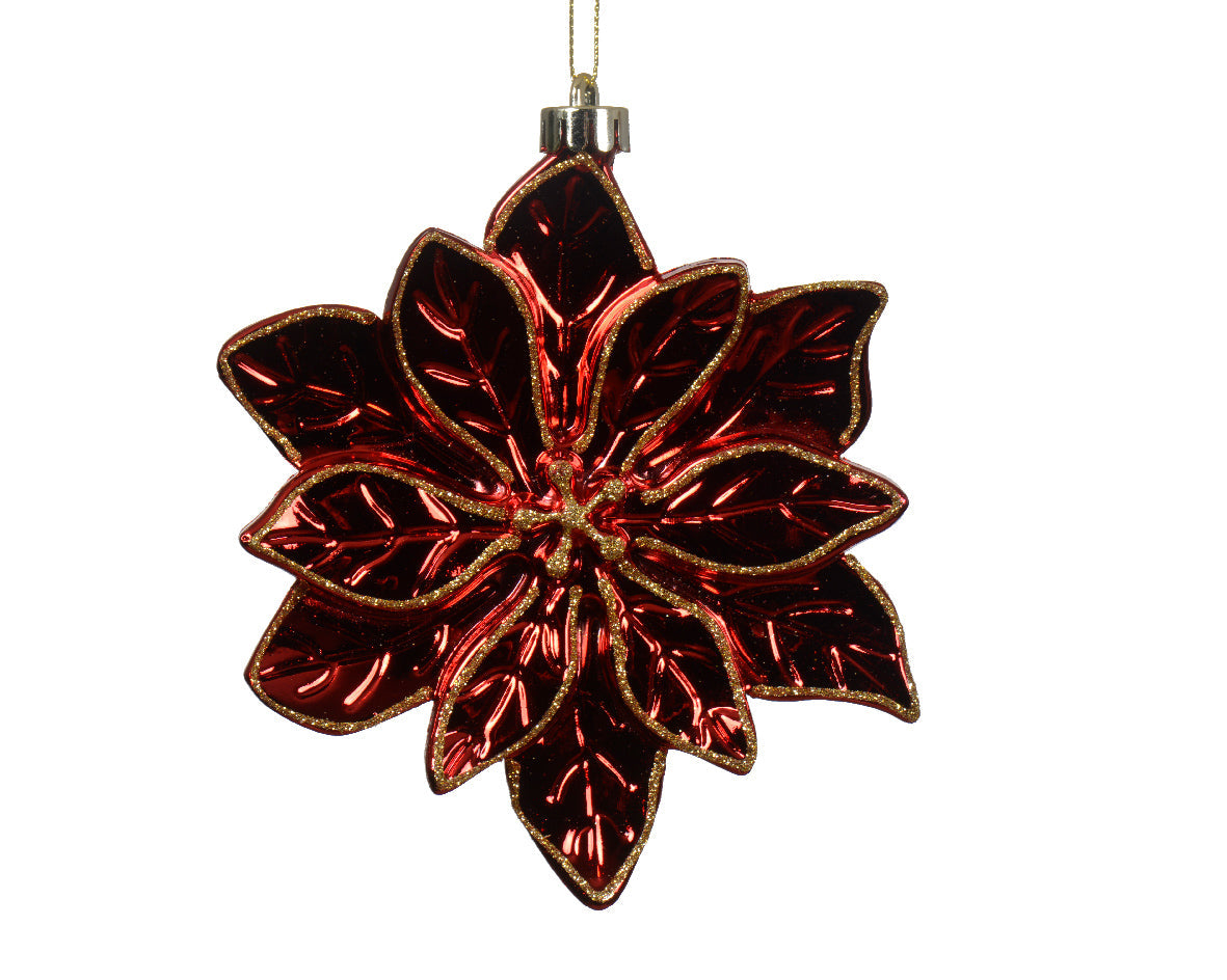 Ornamento de navidad Flor de Pascua de 15cm