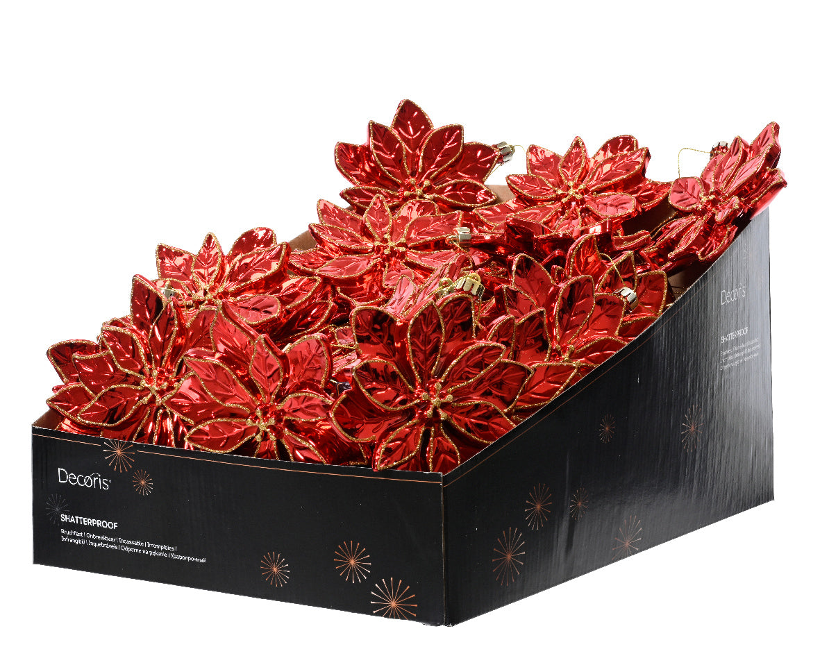 Ornamento de navidad Flor de Pascua de 15cm