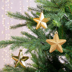 Pack de Minibolas Estrella doradas de plástico doradas 8cm