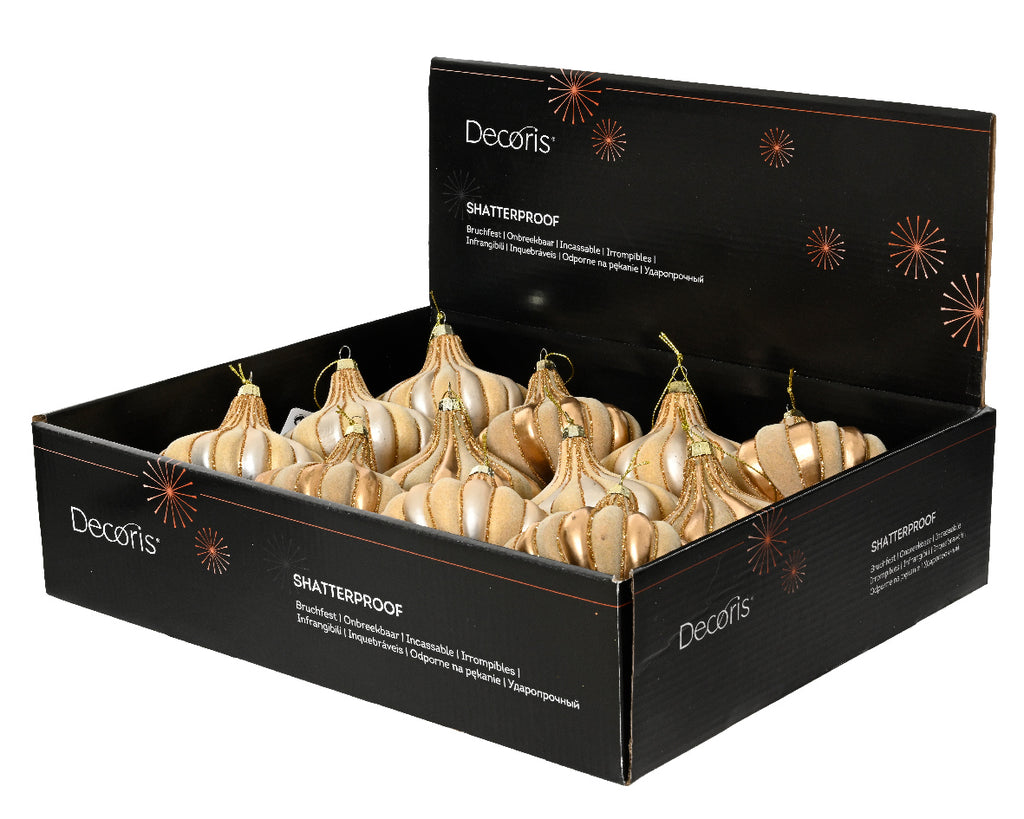 Bola de Navidad en forma de cebolla dorado de 10cm