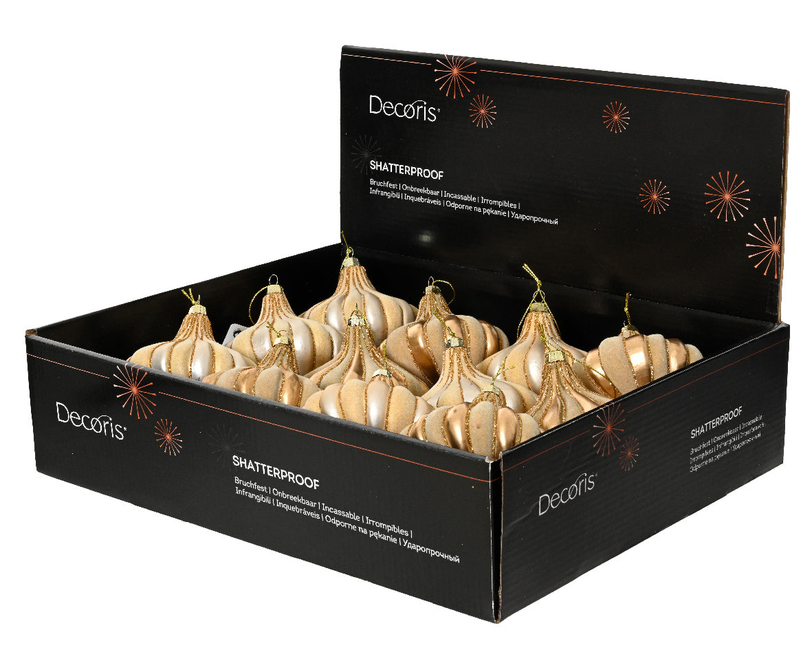 Bola de Navidad en forma de cebolla dorado de 10cm