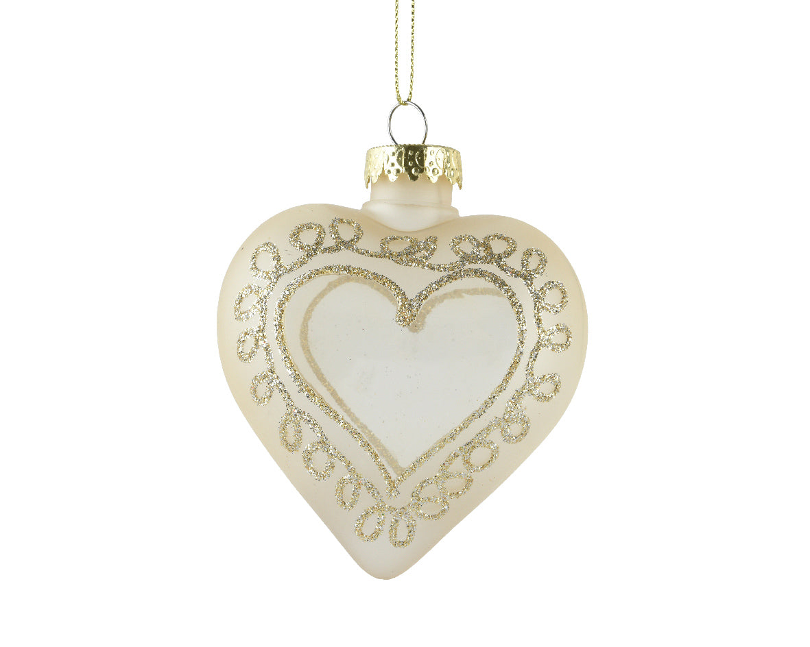 Ornamento de navidad de Corazón de 10cm