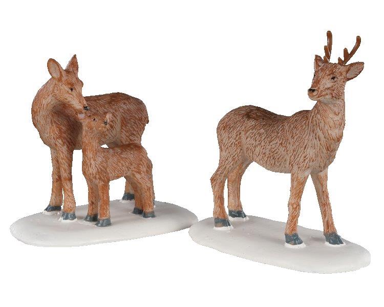 Deer Family,  Set Of 2 Colección Villas De Navidad LEMAX®