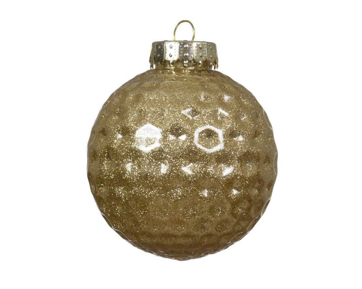 Bola de navidad en dorado de plástico