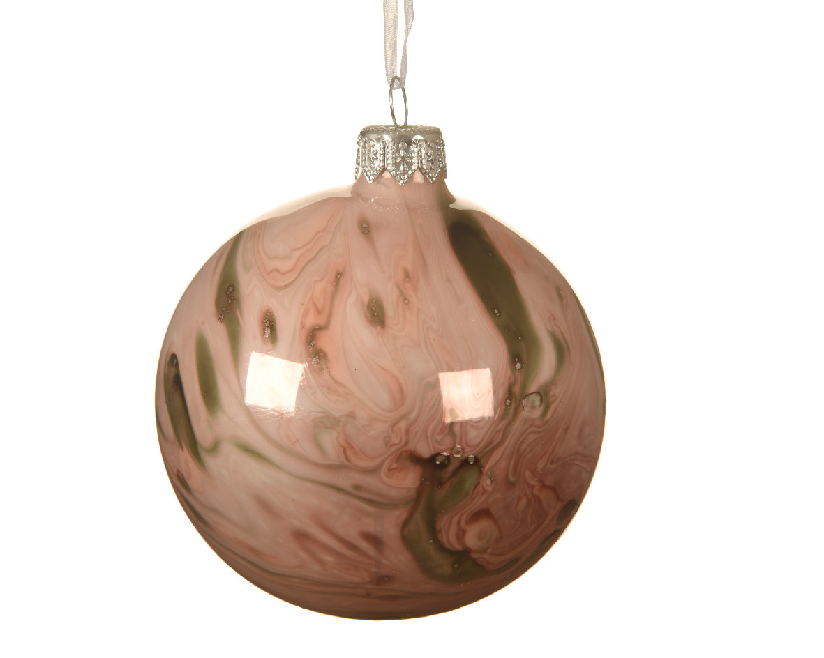 Bola de navidad de mármol de cristal