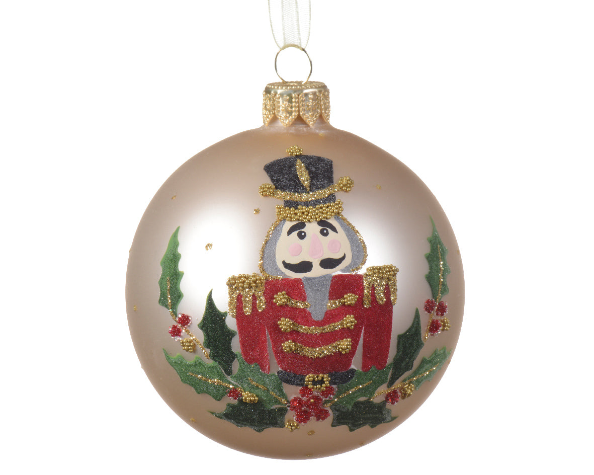 Bola de Navidad de cristal con decoración