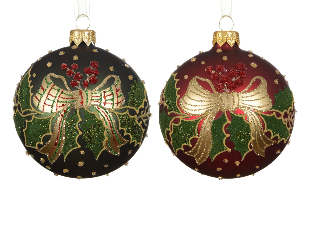 053752-bola de Navidad de Navidad de cristal decorada redonda de 8 cm-navidad-envio-canarias