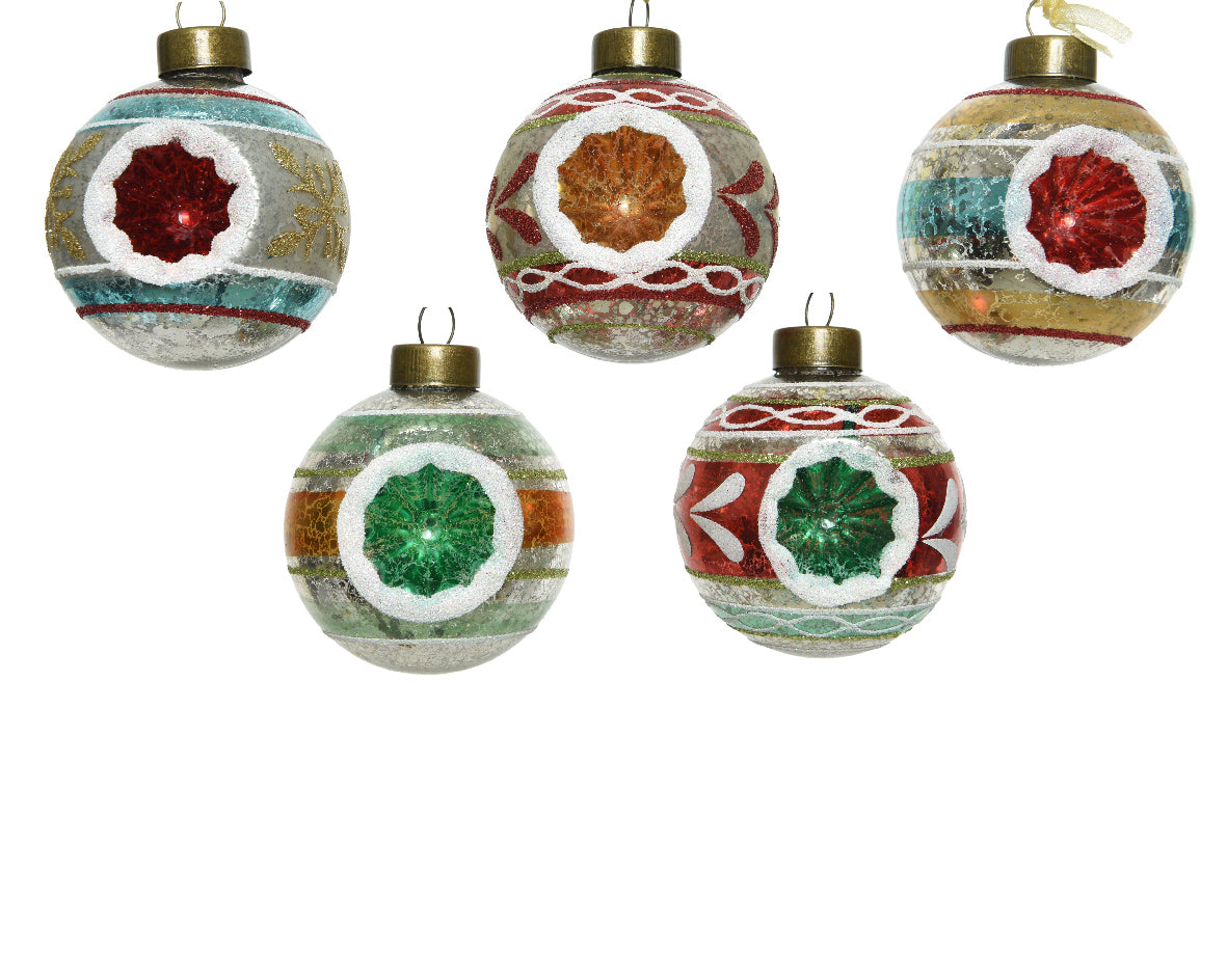 Bola de navidad rojo,verde,dorada y  azul claro  adornos de cristal