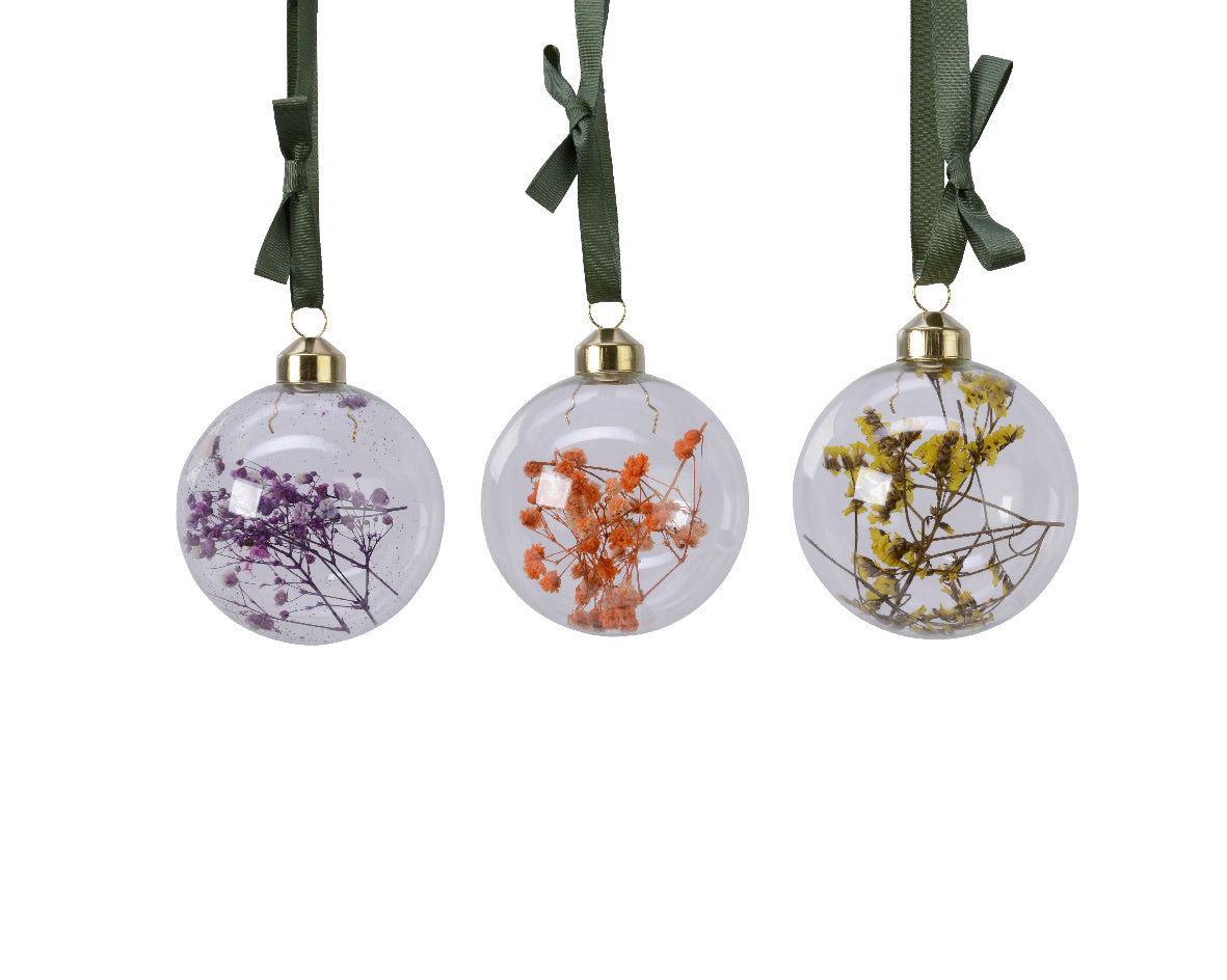 Bola de navidad de cristal gypsophila panicu