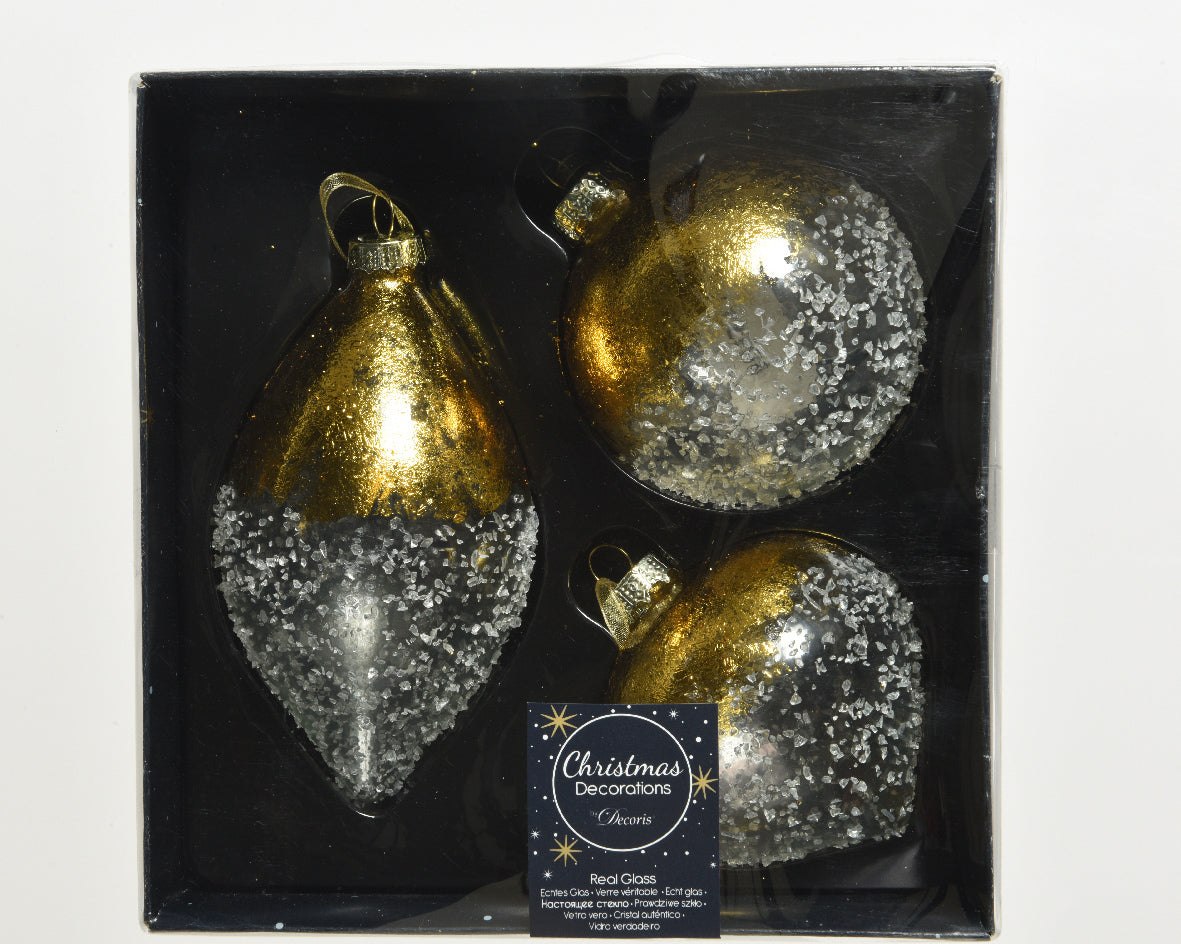 Ornamento de cristal gold foil