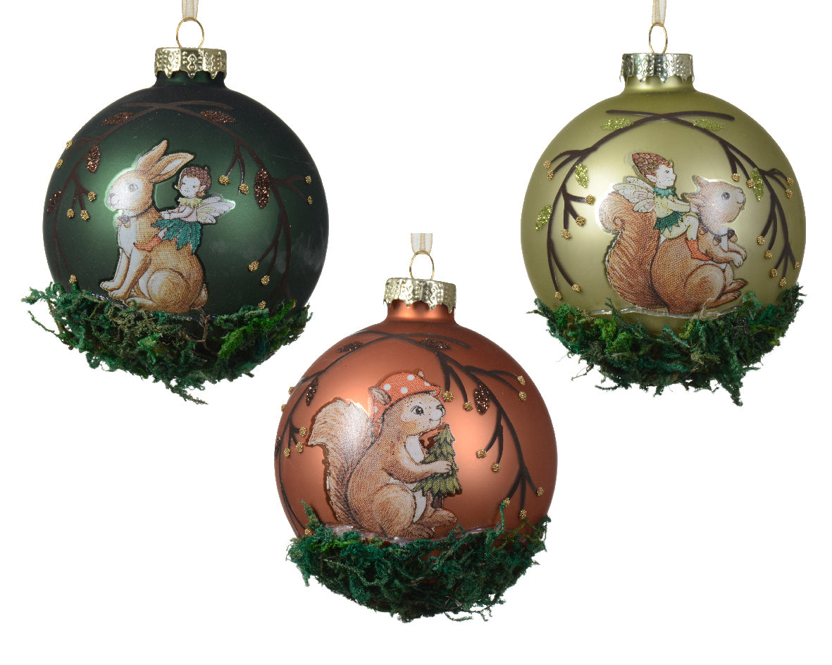 Bolas de Navidad  rojo, verde y dorado con decoración