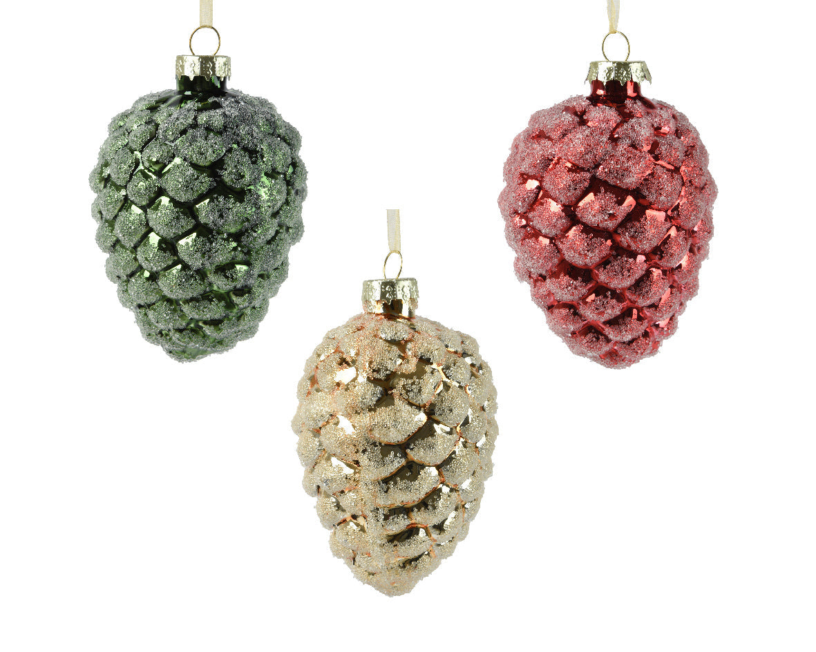 Ornamento de navidad de piñas de 10cm