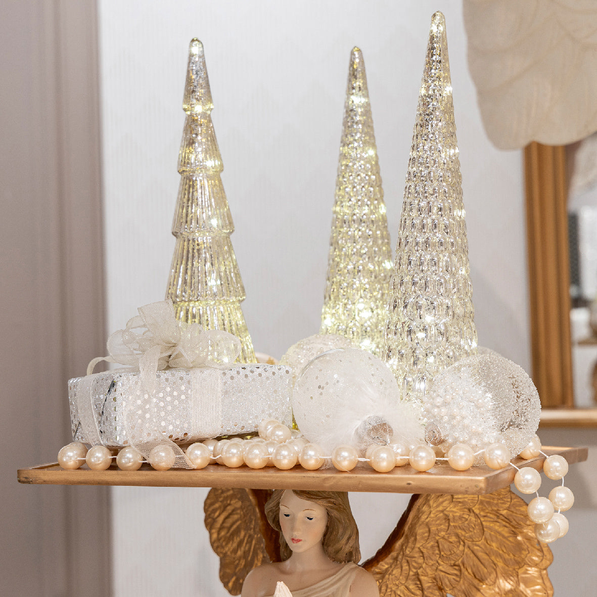 Bolas de navidad de vidrio transparentes