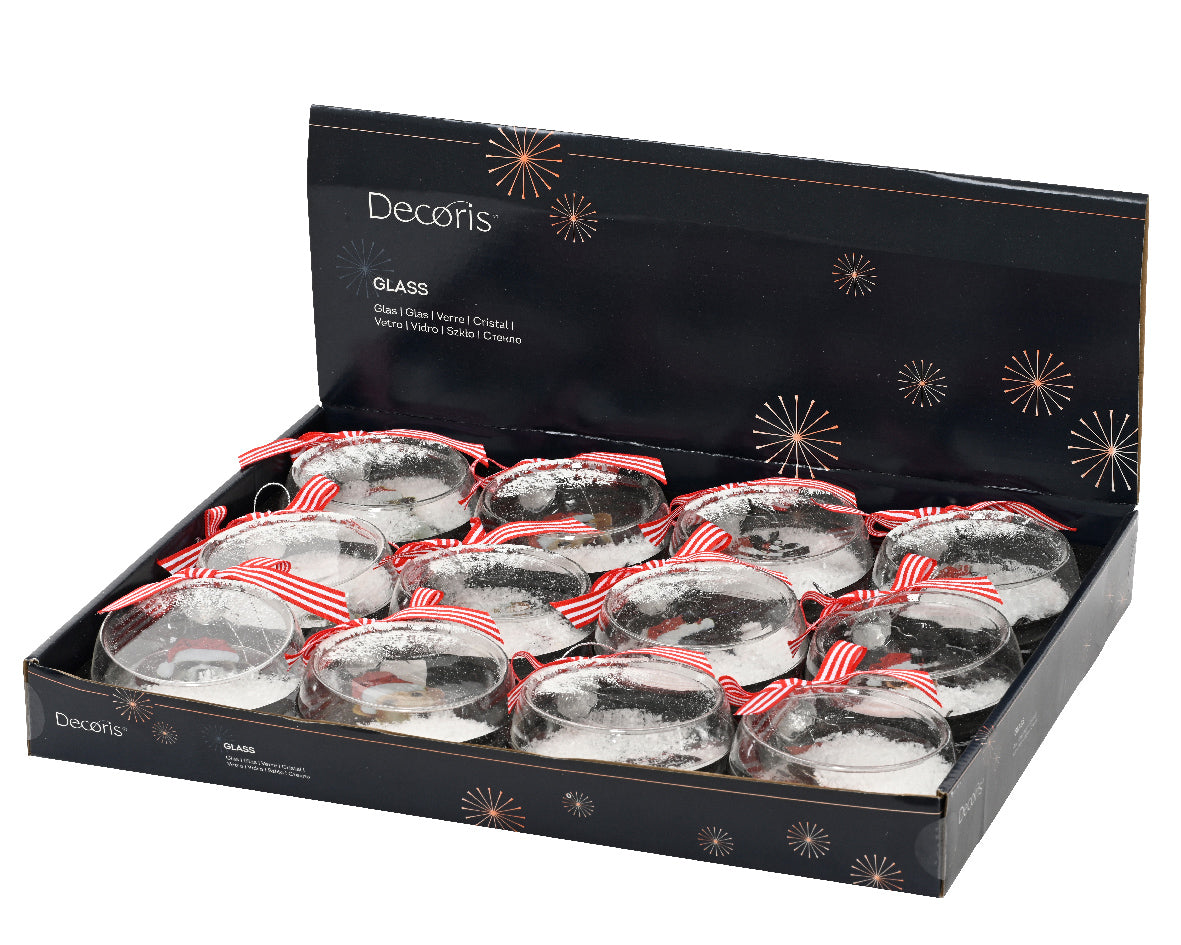 Bolas de navidad con adorno interior de perro
