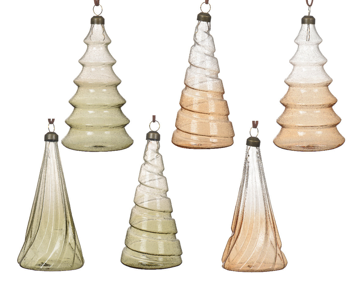 Árbol navideño decorado de cristal de 12cm
