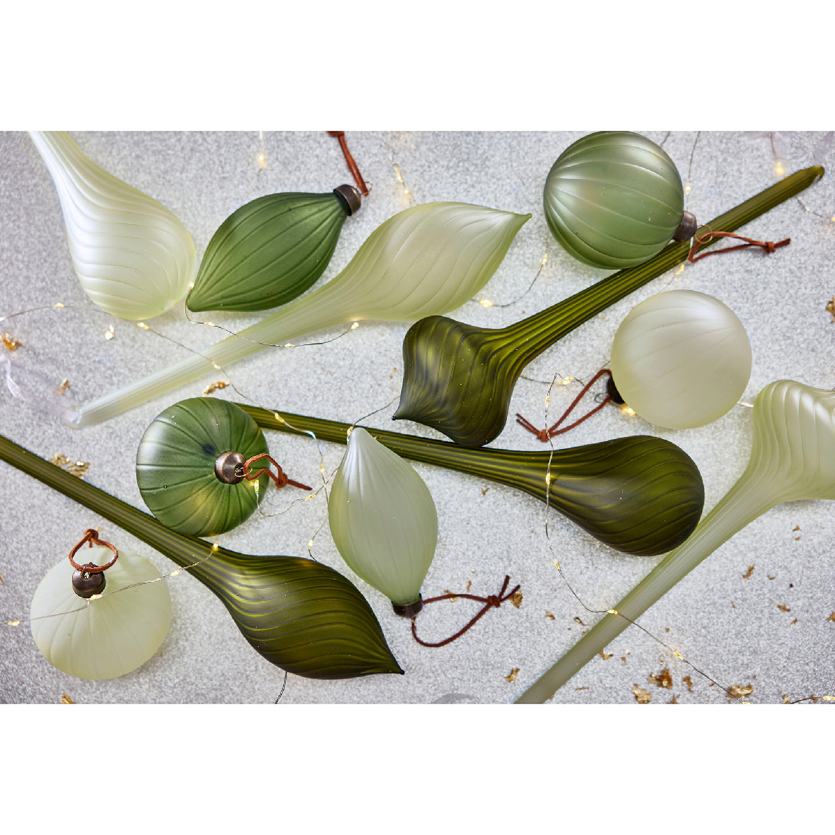 ornamento de navidad verde vintage retro de 31cm