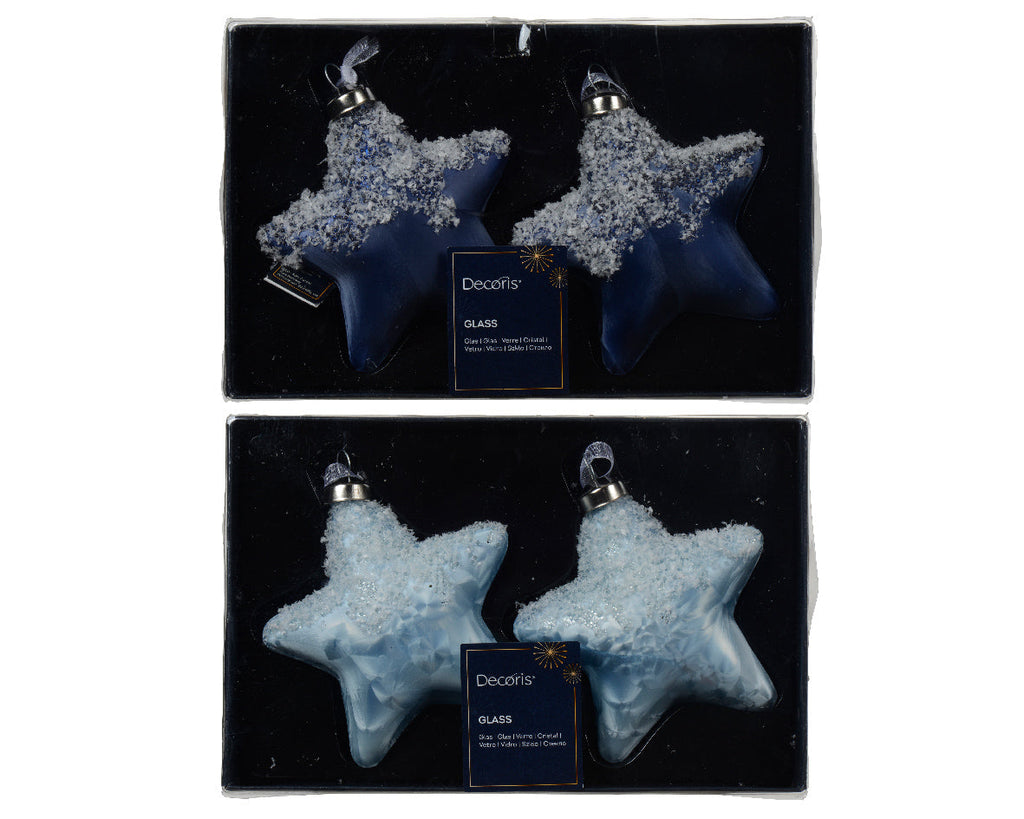 Estrella de cristal con adornos