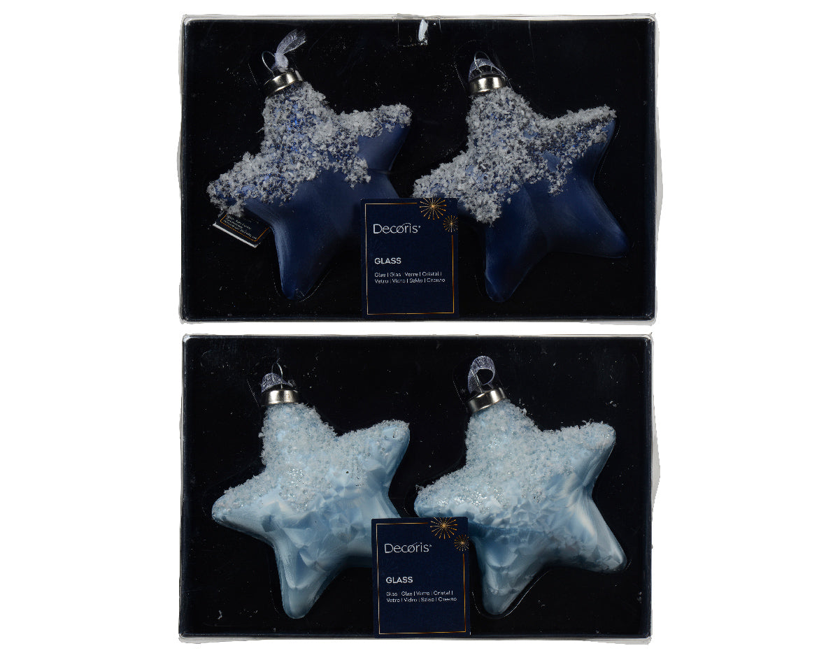 Estrella de cristal con adornos