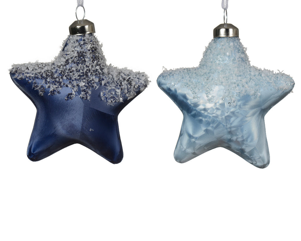 Estrella de cristal con adornos
